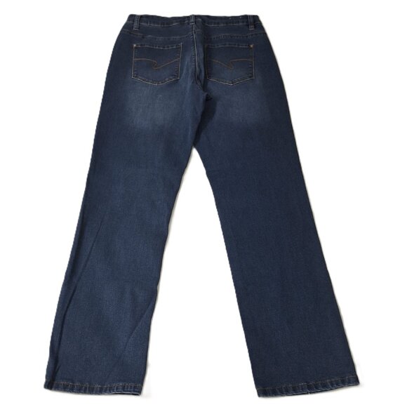 Vintage Womens Santana Mid Rise Straight Leg Jeans Size 10 Dark Blue Wash - Picture 4 of 15